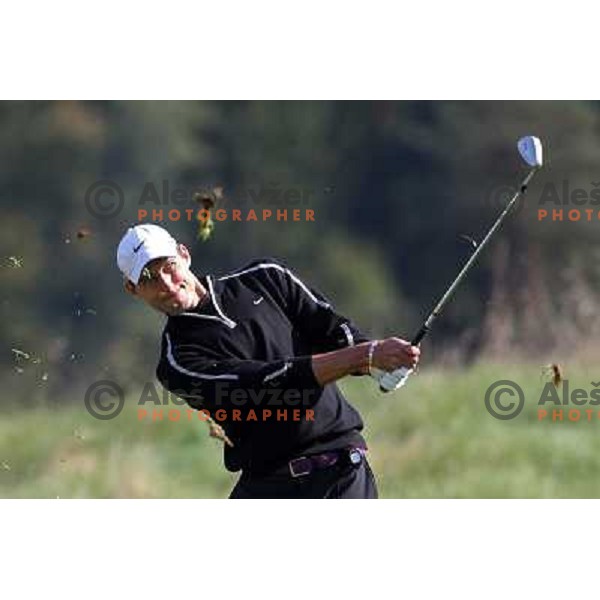 Uros Gregoric in action during club championship at Diners golf & country club, Smeldnik, Slovenia on October 8 ,2010 