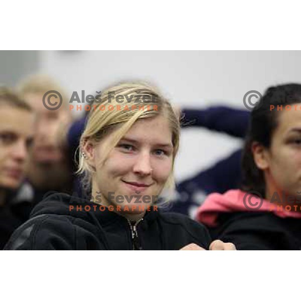 Maja Zrnec during press conference of RK Krim Mercator in SRC Stozice on October 14,2010 