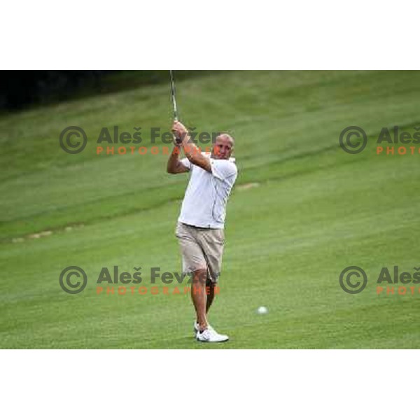 Zoren Golc in action at Log Steinel golf tournament at Diners Golf & Country club Smlednik, Ljubljana, Slovenia on August 21, 2010 