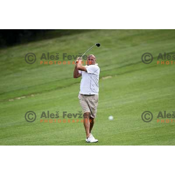 Zoren Golc in action at Log Steinel golf tournament at Diners Golf & Country club Smlednik, Ljubljana, Slovenia on August 21, 2010 