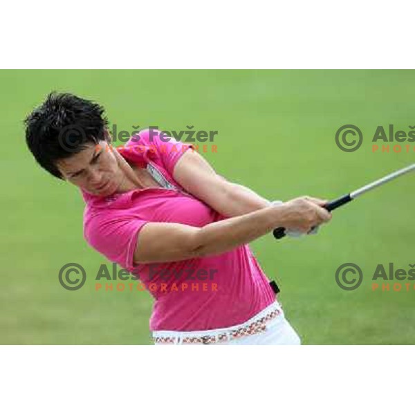in action at Log Steinel golf tournament at Diners Golf & Country club Smlednik, Ljubljana, Slovenia on August 21, 2010 