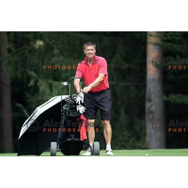 in action at Log Steinel golf tournament at Diners Golf & Country club Smlednik, Ljubljana, Slovenia on August 21, 2010 