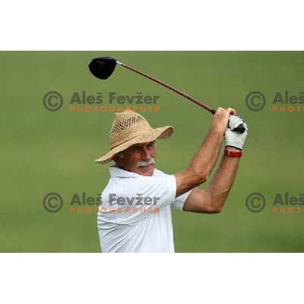 in action at Log Steinel golf tournament at Diners Golf & Country club Smlednik, Ljubljana, Slovenia on August 21, 2010 