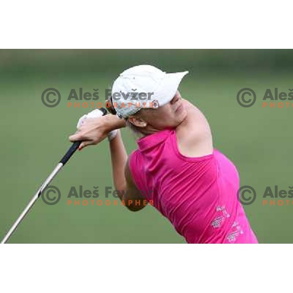 in action at Log Steinel golf tournament at Diners Golf & Country club Smlednik, Ljubljana, Slovenia on August 21, 2010 