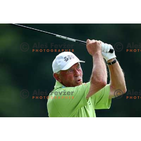 in action at Log Steinel golf tournament at Diners Golf & Country club Smlednik, Ljubljana, Slovenia on August 21, 2010 