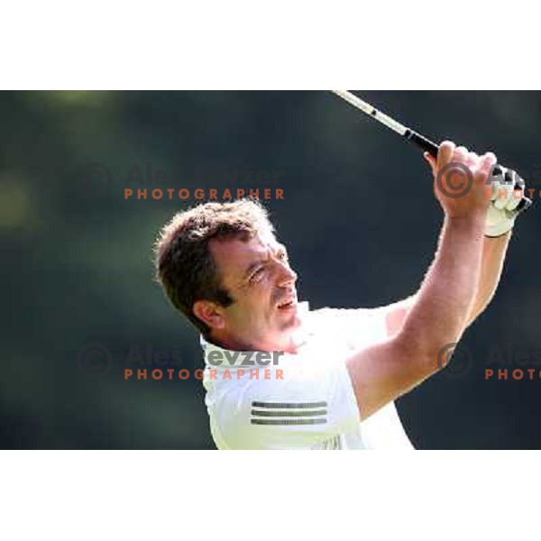 in action at Log Steinel golf tournament at Diners Golf & Country club Smlednik, Ljubljana, Slovenia on August 21, 2010 