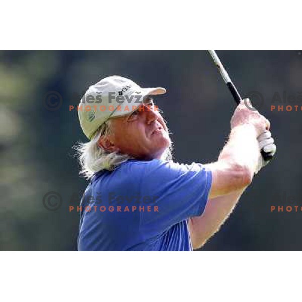 in action at Log Steinel golf tournament at Diners Golf & Country club Smlednik, Ljubljana, Slovenia on August 21, 2010 