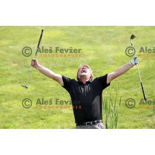 in action at Log Steinel golf tournament at Diners Golf & Country club Smlednik, Ljubljana, Slovenia on August 21, 2010 