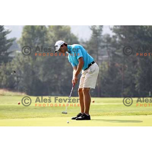 in action at Log Steinel golf tournament at Diners Golf & Country club Smlednik, Ljubljana, Slovenia on August 21, 2010 