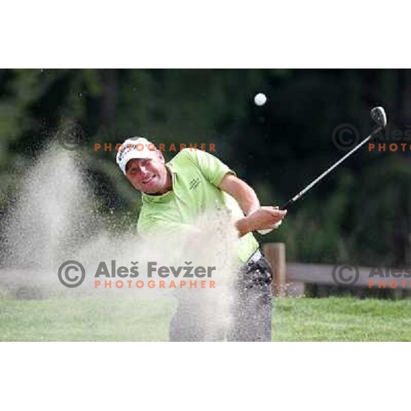 Marko Stirn in action at Log Steinel golf tournament at Diners Golf & Country club Smlednik, Ljubljana, Slovenia on August 21, 2010 
