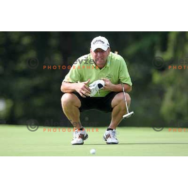 Marko Stirn in action at Log Steinel golf tournament at Diners Golf & Country club Smlednik, Ljubljana, Slovenia on August 21, 2010 