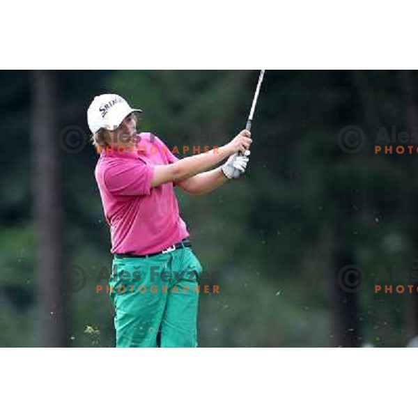 in action at Log Steinel golf tournament at Diners Golf & Country club Smlednik, Ljubljana, Slovenia on August 21, 2010 