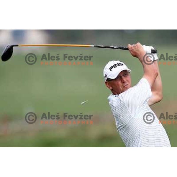 in action at Log Steinel golf tournament at Diners Golf & Country club Smlednik, Ljubljana, Slovenia on August 21, 2010 