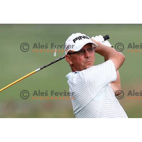 in action at Log Steinel golf tournament at Diners Golf & Country club Smlednik, Ljubljana, Slovenia on August 21, 2010 