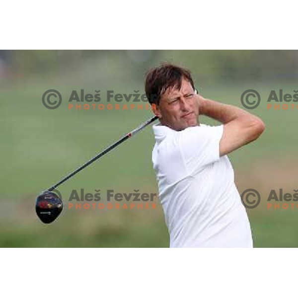 in action at Log Steinel golf tournament at Diners Golf & Country club Smlednik, Ljubljana, Slovenia on August 21, 2010 