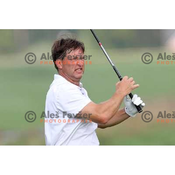 in action at Log Steinel golf tournament at Diners Golf & Country club Smlednik, Ljubljana, Slovenia on August 21, 2010 