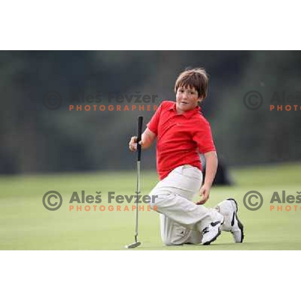 Gal Patrik Stirn in action at Log Steinel golf tournament at Diners Golf & Country club Smlednik, Ljubljana, Slovenia on August 21, 2010 