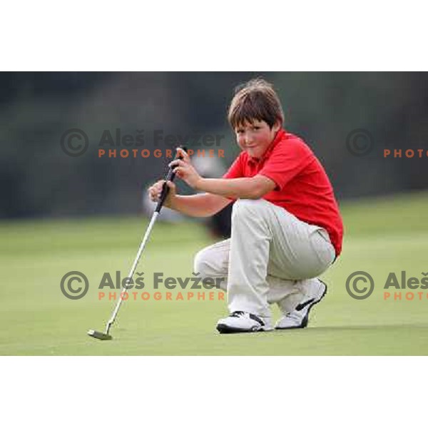 Gal Patrik Stirn in action at Log Steinel golf tournament at Diners Golf & Country club Smlednik, Ljubljana, Slovenia on August 21, 2010 