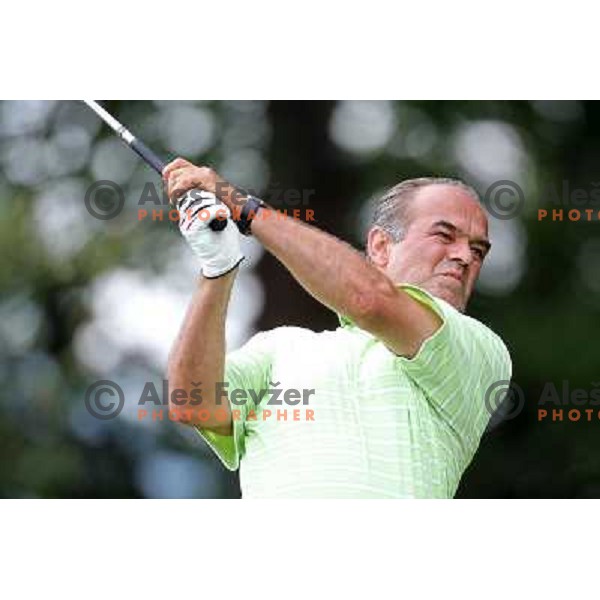 in action at Log Steinel golf tournament at Diners Golf & Country club Smlednik, Ljubljana, Slovenia on August 21, 2010 