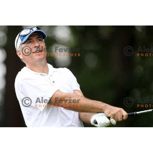 in action at Log Steinel golf tournament at Diners Golf & Country club Smlednik, Ljubljana, Slovenia on August 21, 2010 