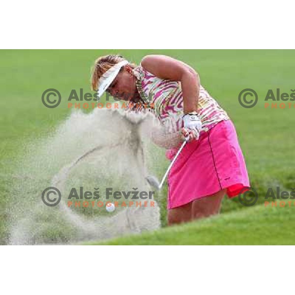Verena Slavec in action at Log Steinel golf tournament at Diners Golf & Country club Smlednik, Ljubljana, Slovenia on August 21, 2010 