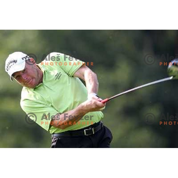 Marko Stirn in action at Log Steinel golf tournament at Diners Golf & Country club Smlednik, Ljubljana, Slovenia on August 21, 2010 