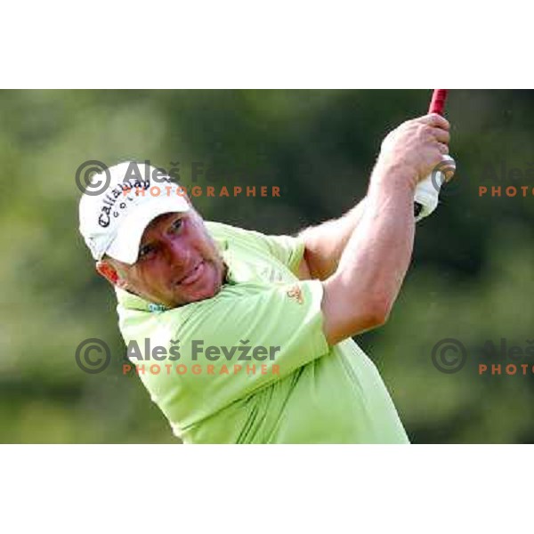 Marko Stirn in action at Log Steinel golf tournament at Diners Golf & Country club Smlednik, Ljubljana, Slovenia on August 21, 2010 