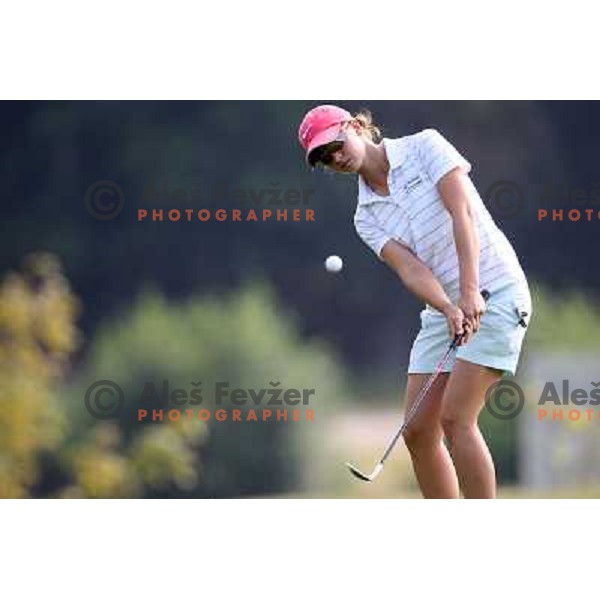 Katja Pogacar in action on Log Steinel golf tournament at Diners Golf & Country club Smlednik, Ljubljana, Slovenia on August 21, 2010 