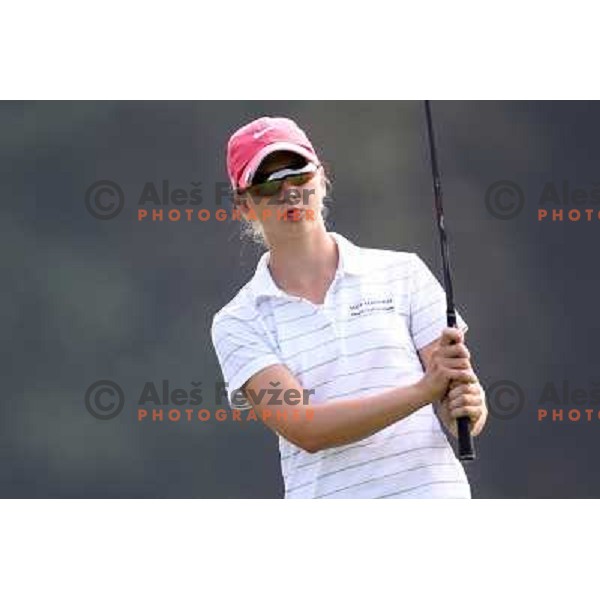 Katja Pogacar in action on Log Steinel golf tournament at Diners Golf & Country club Smlednik, Ljubljana, Slovenia on August 21, 2010 