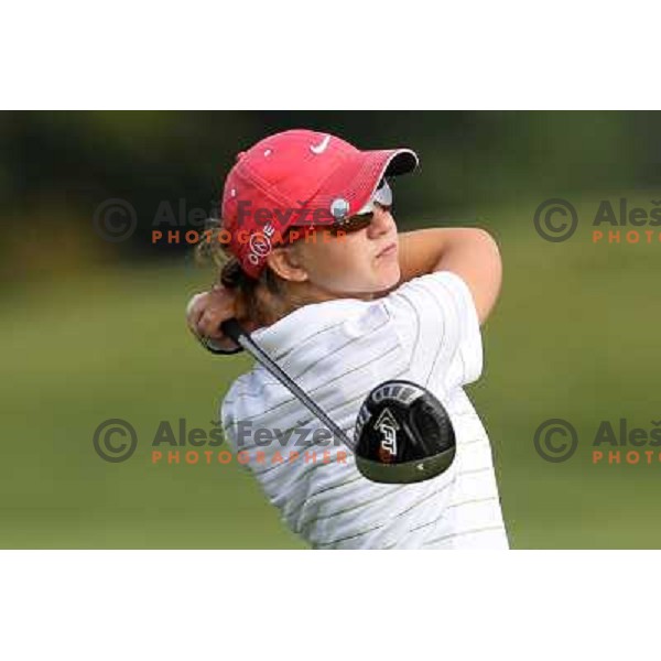 Katja Pogacar in action on Log Steinel golf tournament at Diners Golf & Country club Smlednik, Ljubljana, Slovenia on August 21, 2010 