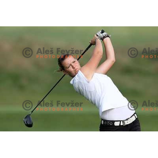 Ursa Orehek in action at Log Steinel golf tournament at Diners Golf & Country club Smlednik, Ljubljana, Slovenia on August 21, 2010 