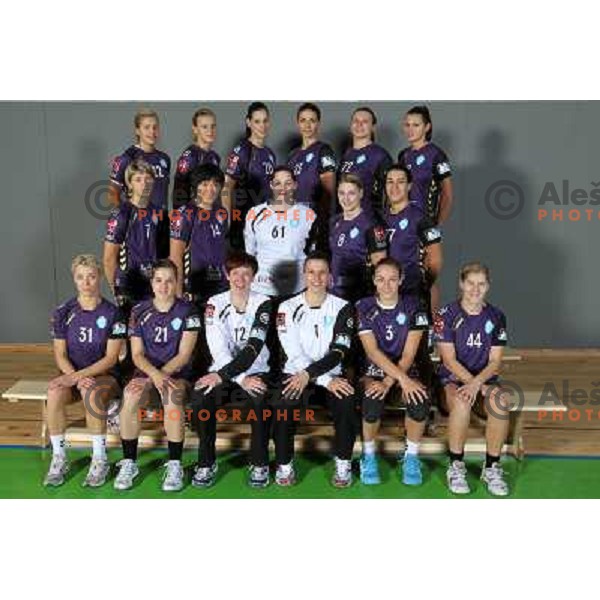  Team RK Krim Mercator for 2010-2011 handball season at official photoshot in SRC Stozice, Ljubljana, Slovenia on October 14,2010 