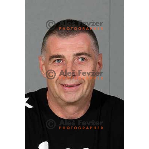 Rolando Pusnik, member of Team RK Krim Mercator for 2010-2011 handball season at official photoshot in SRC Stozice, Ljubljana, Slovenia on October 14,2010 