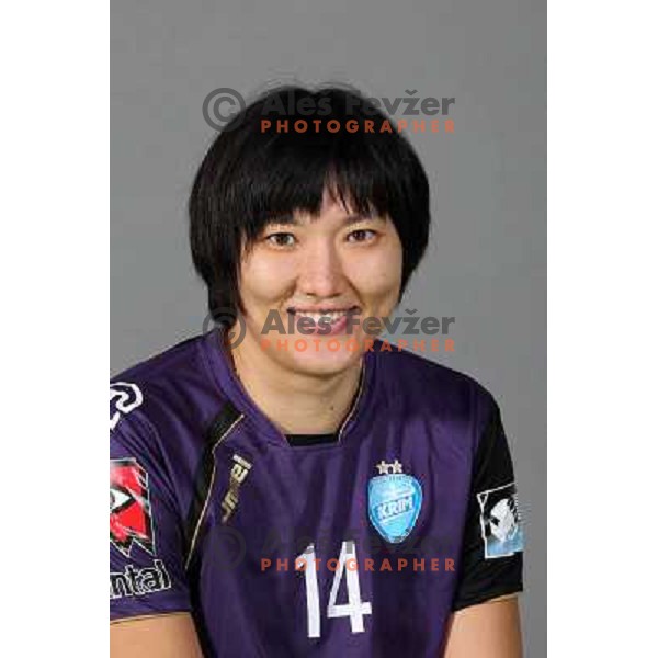Liudmila Bodnieva, member of Team RK Krim Mercator for 2010-2011 handball season at official photoshot in SRC Stozice, Ljubljana, Slovenia on October 14,2010 