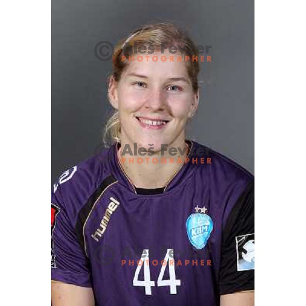 Maja Zrnec, member of Team RK Krim Mercator for 2010-2011 handball season at official photoshot in SRC Stozice, Ljubljana, Slovenia on October 14,2010 