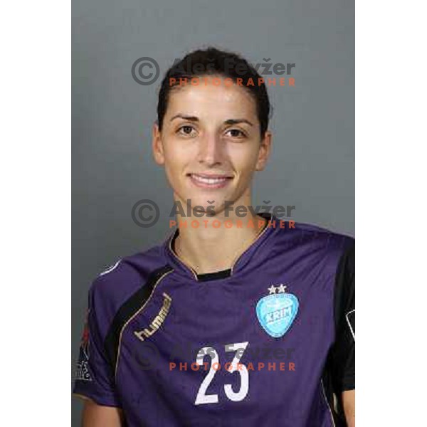 Andrea Penezic, member of Team RK Krim Mercator for 2010-2011 handball season at official photoshot in SRC Stozice, Ljubljana, Slovenia on October 14,2010 