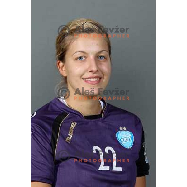 Sanja Gregorc, member of Team RK Krim Mercator for 2010-2011 handball season at official photoshot in SRC Stozice, Ljubljana, Slovenia on October 14,2010 