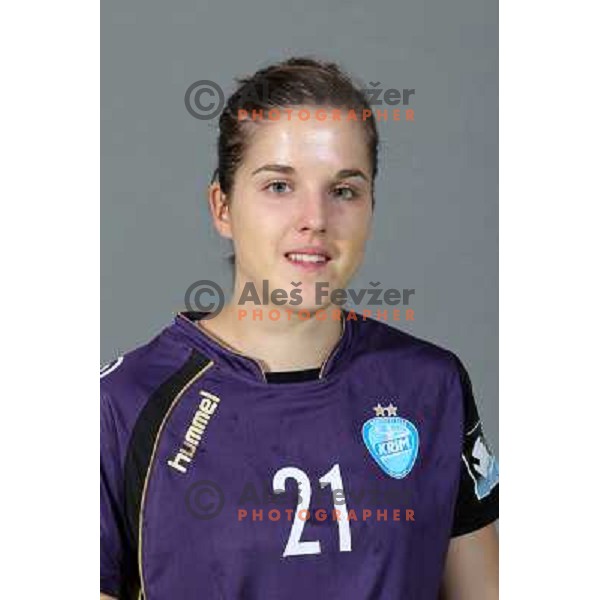 Alja Jankovic, member of Team RK Krim Mercator for 2010-2011 handball season at official photoshot in SRC Stozice, Ljubljana, Slovenia on October 14,2010 