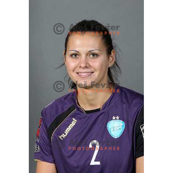 Szandra Zacsik, member of Team RK Krim Mercator for 2010-2011 handball season at official photoshot in SRC Stozice, Ljubljana, Slovenia on October 14,2010 