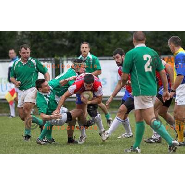  rugby match Slovenia-Serbia in European Championships division 2B, played at Oval Stanezice, Ljubljana on October 23, 2010. Slovenia won 33:3 