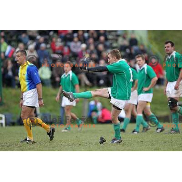 Ziga Burnik in action during rugby match Slovenia-Serbia in European Championships division 2B, played at Oval Stanezice, Ljubljana on October 23, 2010. Slovenia won 33:3 