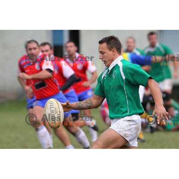  rugby match Slovenia-Serbia in European Championships division 2B, played at Oval Stanezice, Ljubljana on October 23, 2010. Slovenia won 33:3 