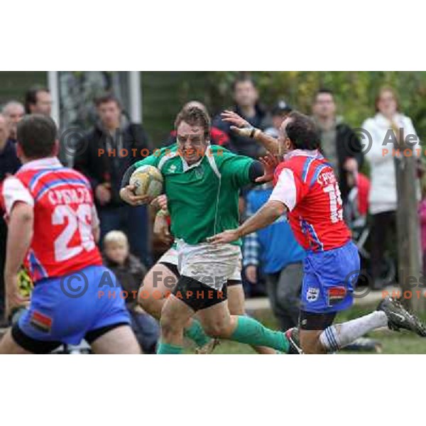  rugby match Slovenia-Serbia in European Championships division 2B, played at Oval Stanezice, Ljubljana on October 23, 2010. Slovenia won 33:3 