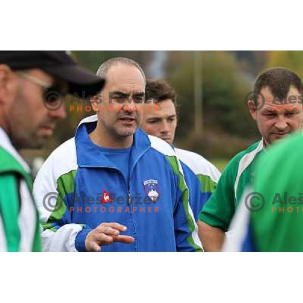 Ziga Dobnikar, coach of Slovenia during rugby match Slovenia-Serbia in European Championships division 2B, played at Oval Stanezice, Ljubljana on October 23, 2010. Slovenia won 33:3 