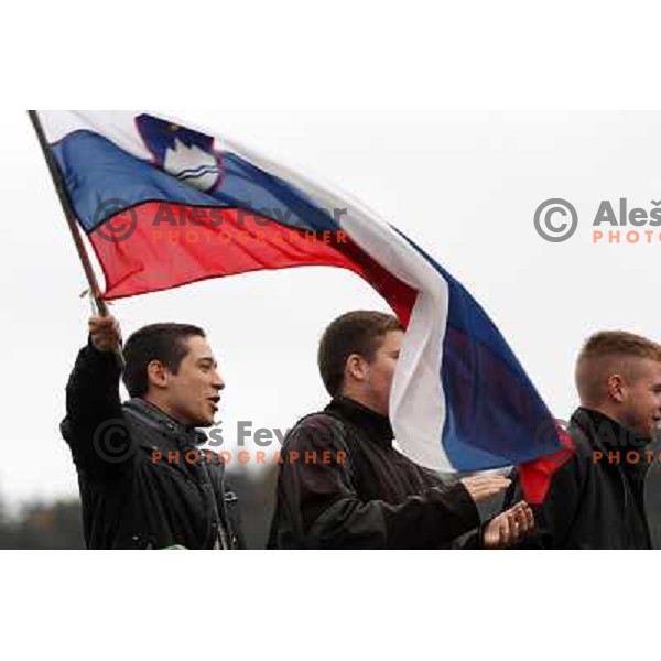 Slovenia fans during rugby match Slovenia-Serbia in European Championships division 2B, played at Oval Stanezice, Ljubljana on October 23, 2010. Slovenia won 33:3 