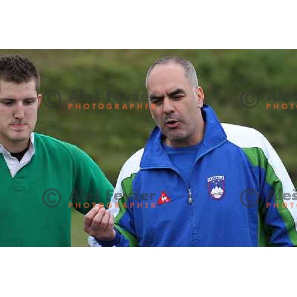Ziga Dobnikar, head coach of Slovenia during rugby match Slovenia-Serbia in European Championships division 2B, played at Oval Stanezice, Ljubljana on October 23, 2010. Slovenia won 33:3 