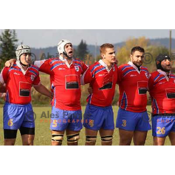  rugby match Slovenia-Serbia in European Championships division 2B, played at Oval Stanezice, Ljubljana on October 23, 2010. Slovenia won 33:3 