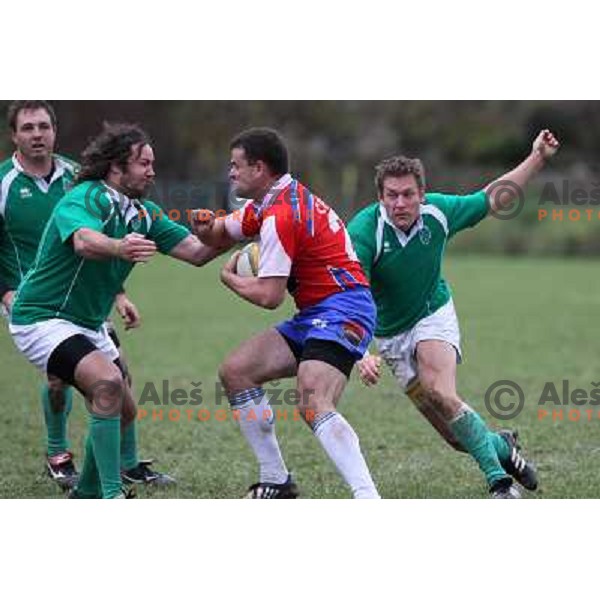  rugby match Slovenia-Serbia in European Championships division 2B, played at Oval Stanezice, Ljubljana on October 23, 2010. Slovenia won 33:3 