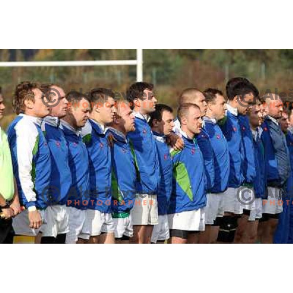  rugby match Slovenia-Serbia in European Championships division 2B, played at Oval Stanezice, Ljubljana on October 23, 2010. Slovenia won 33:3 