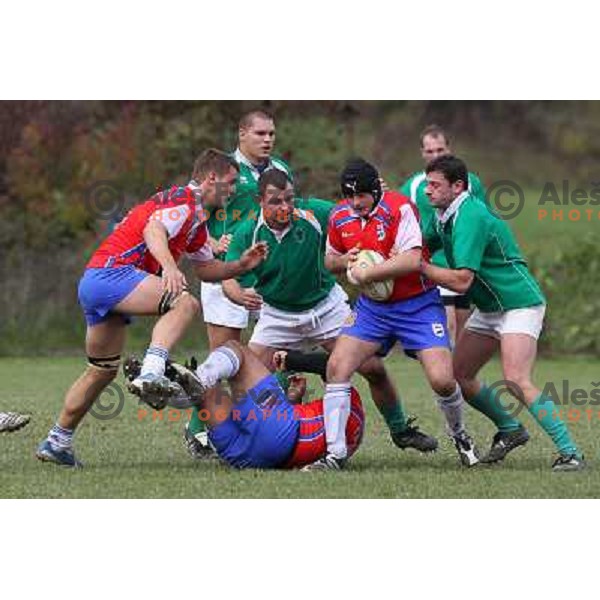  rugby match Slovenia-Serbia in European Championships division 2B, played at Oval Stanezice, Ljubljana on October 23, 2010. Slovenia won 33:3 